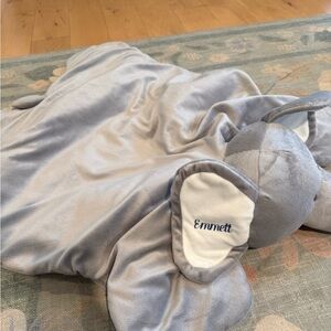 Embroidered Jumbo Plush Elephant Play Mat - Grey Emmett